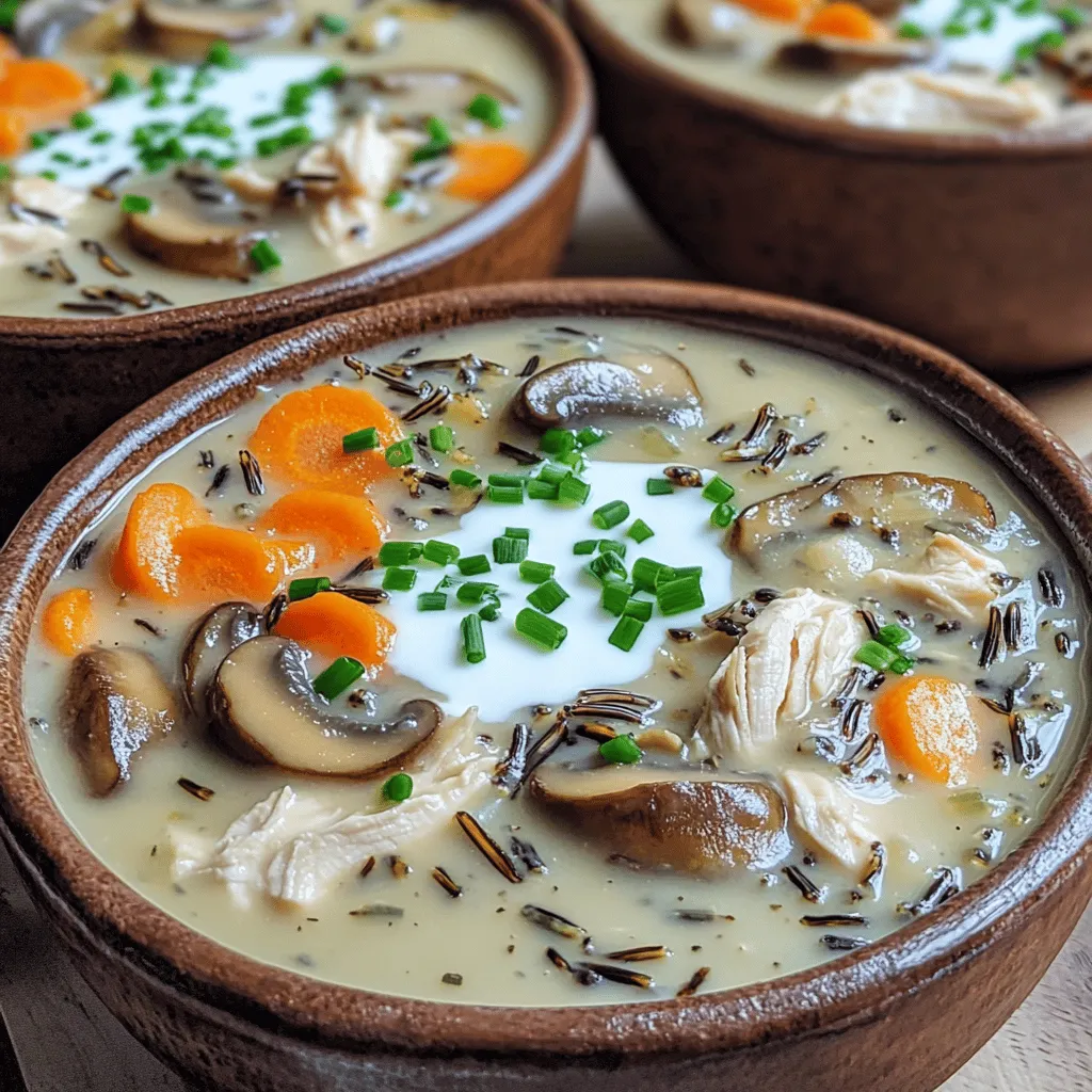 Creamy Mushroom Chicken &#038; Wild Rice Soup