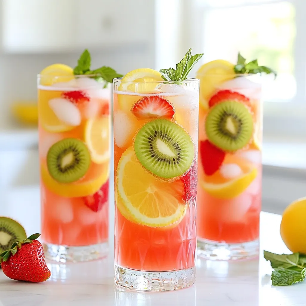 Strawberry Kiwi Lemonade Refreshing Summer Drink