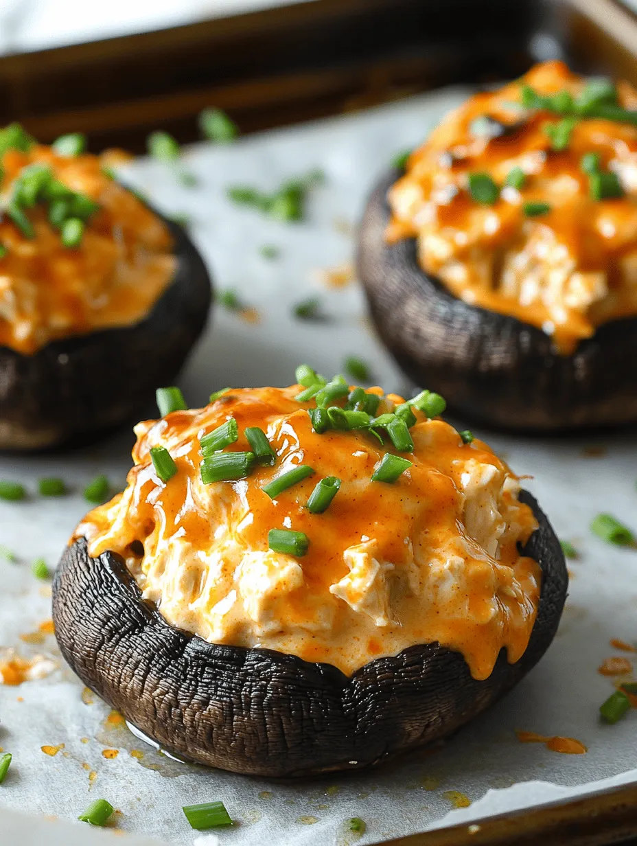 Buffalo Chicken Dip Stuffed Baked Mushrooms: A Delicious Crowd-Pleasing Appetizer