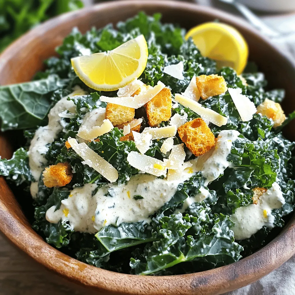 Kale Caesar Salad Tasty and Fresh Healthy Choice