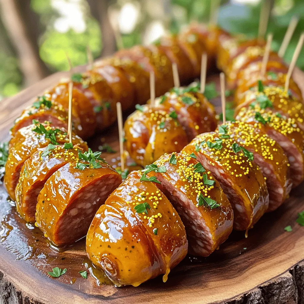 Mustard Hasselback Kielbasa Bites: A Flavor-Packed Treat for Any Occasion