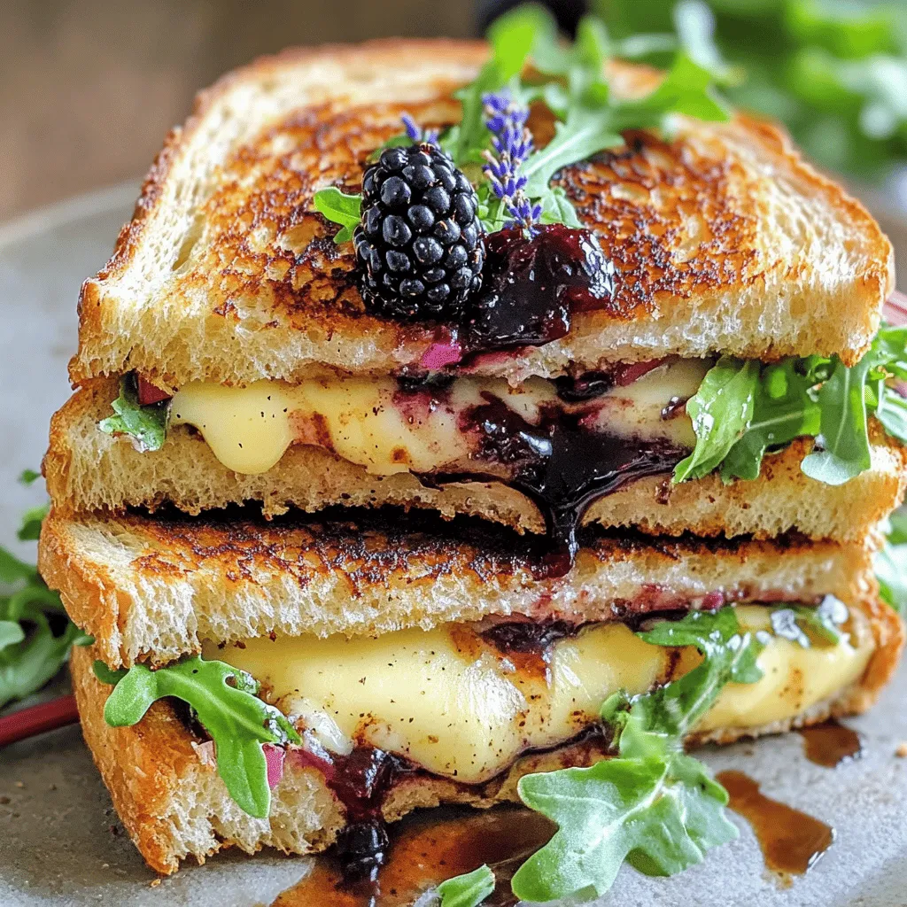 Blackberry Balsamic and Brie Grilled Cheese Delight