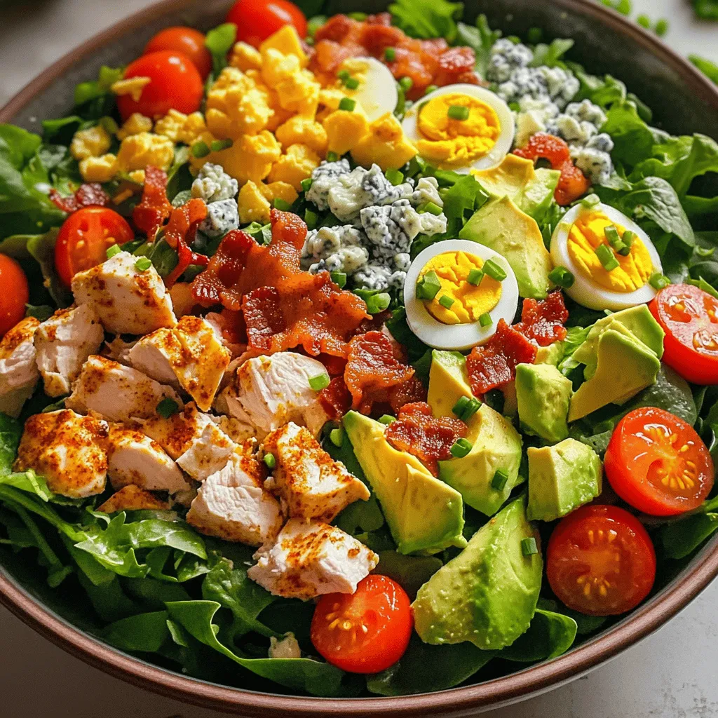 The classic Cobb salad is colorful and packed with flavor. This salad uses fresh ingredients that create a tasty meal. You need some key ingredients to make this dish shine.