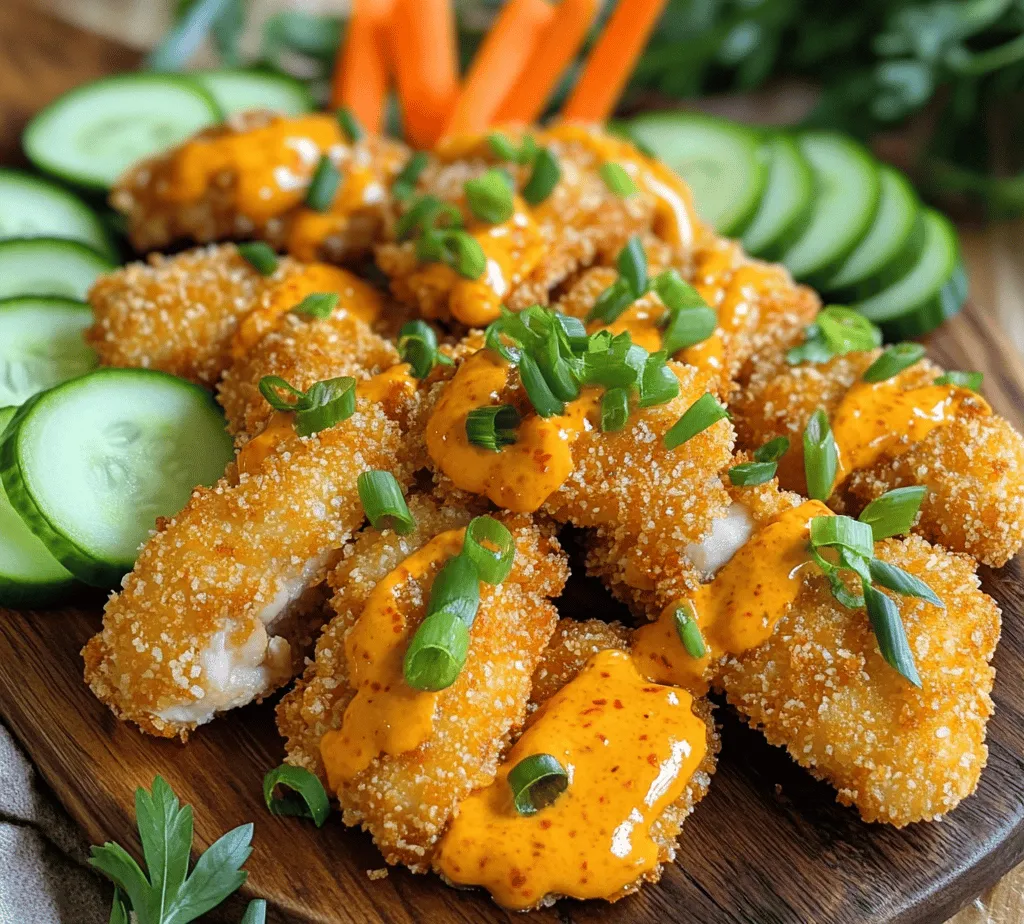 Crispy Bang Bang Chicken has taken the culinary world by storm, captivating taste buds with its delightful crunch and rich, creamy flavor. This dish, known for its irresistible texture and mouthwatering sauce, has become a favorite among food enthusiasts and casual diners alike. Whether you are hosting a lively gathering, enjoying a family dinner, or simply looking for a quick and satisfying meal, Bang Bang Chicken fits the bill perfectly. Its appeal lies not only in its deliciousness but also in its simplicity; this recipe can be prepared in a relatively short time, making it accessible for home cooks of all skill levels.