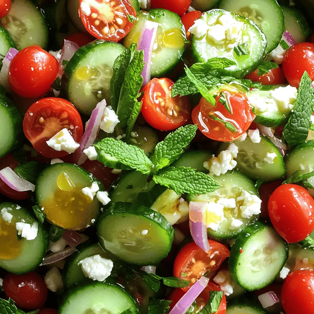 Cucumber Mint Salad Tasty and Refreshing Dish