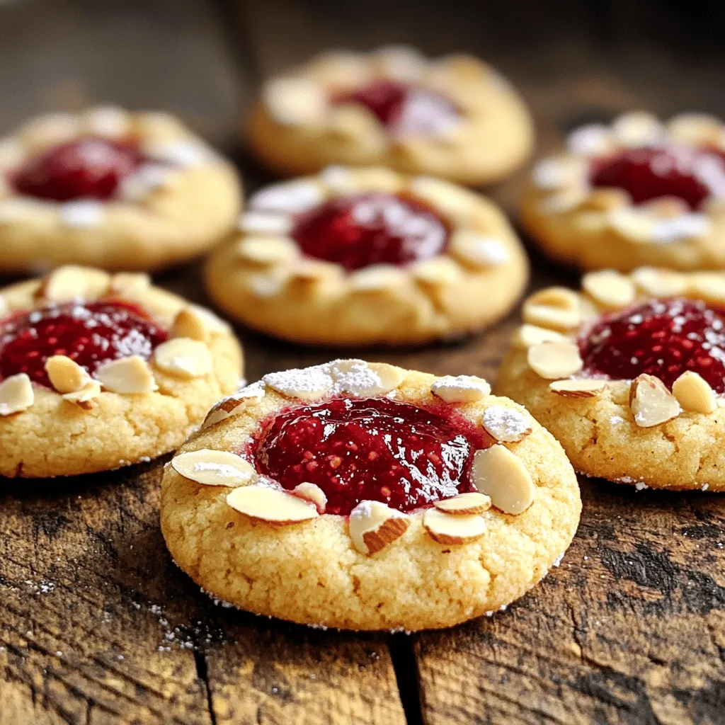 Raspberry Almond Thumbprint Cookies Delightful Treat