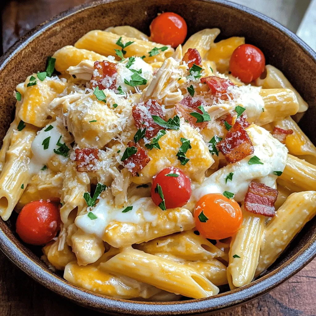 To make the best Chicken Bacon Ranch Pasta, you