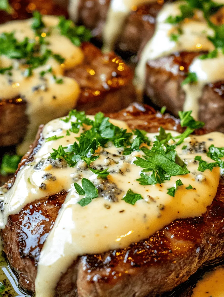 Ribeye Steaks with Blue Cheese Sauce