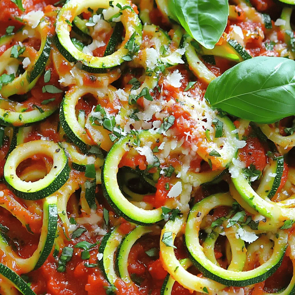 Zucchini Noodles with Marinara Sauce Easy and Flavorful