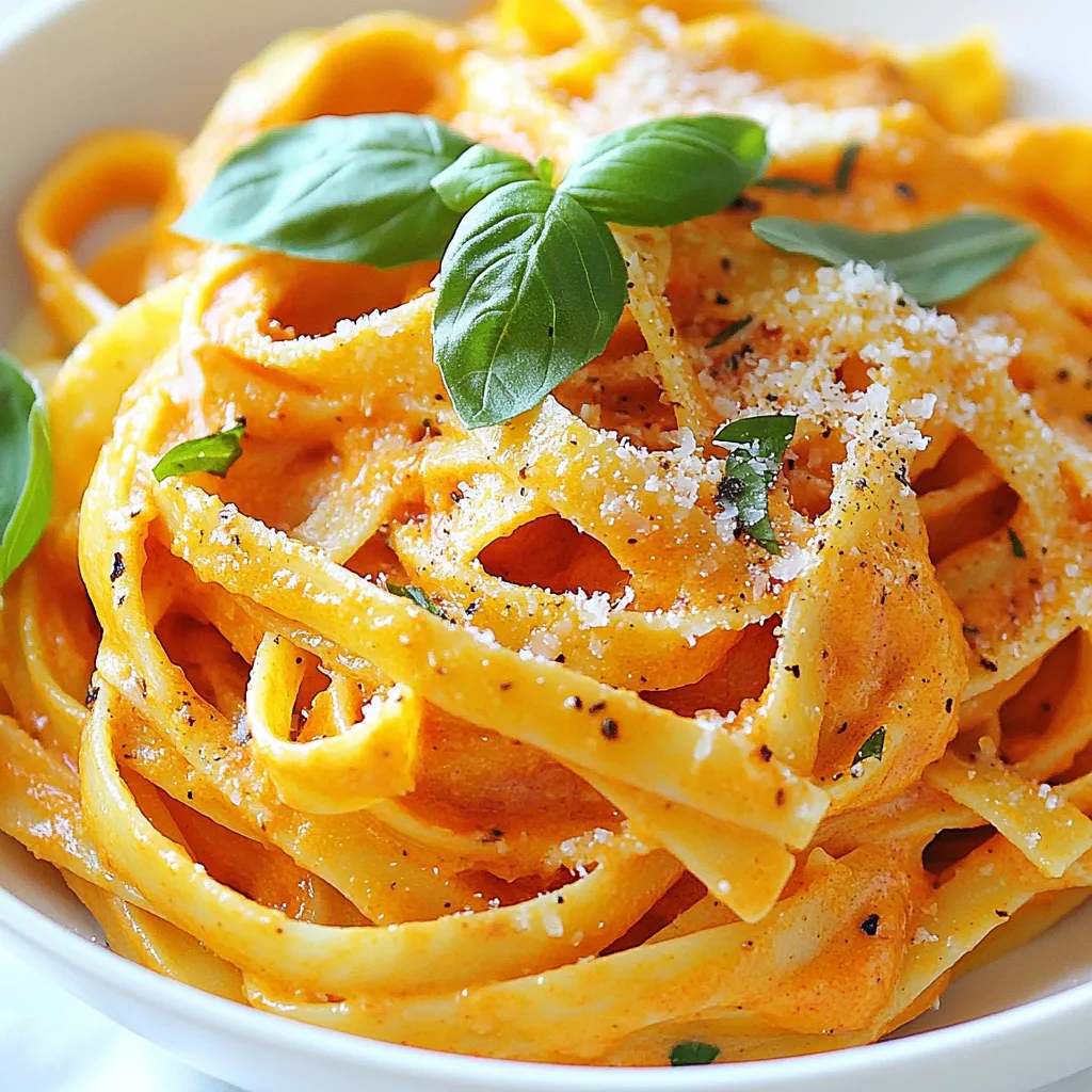 Creamy Roasted Red Pepper Pasta Rich and Flavorful Dish