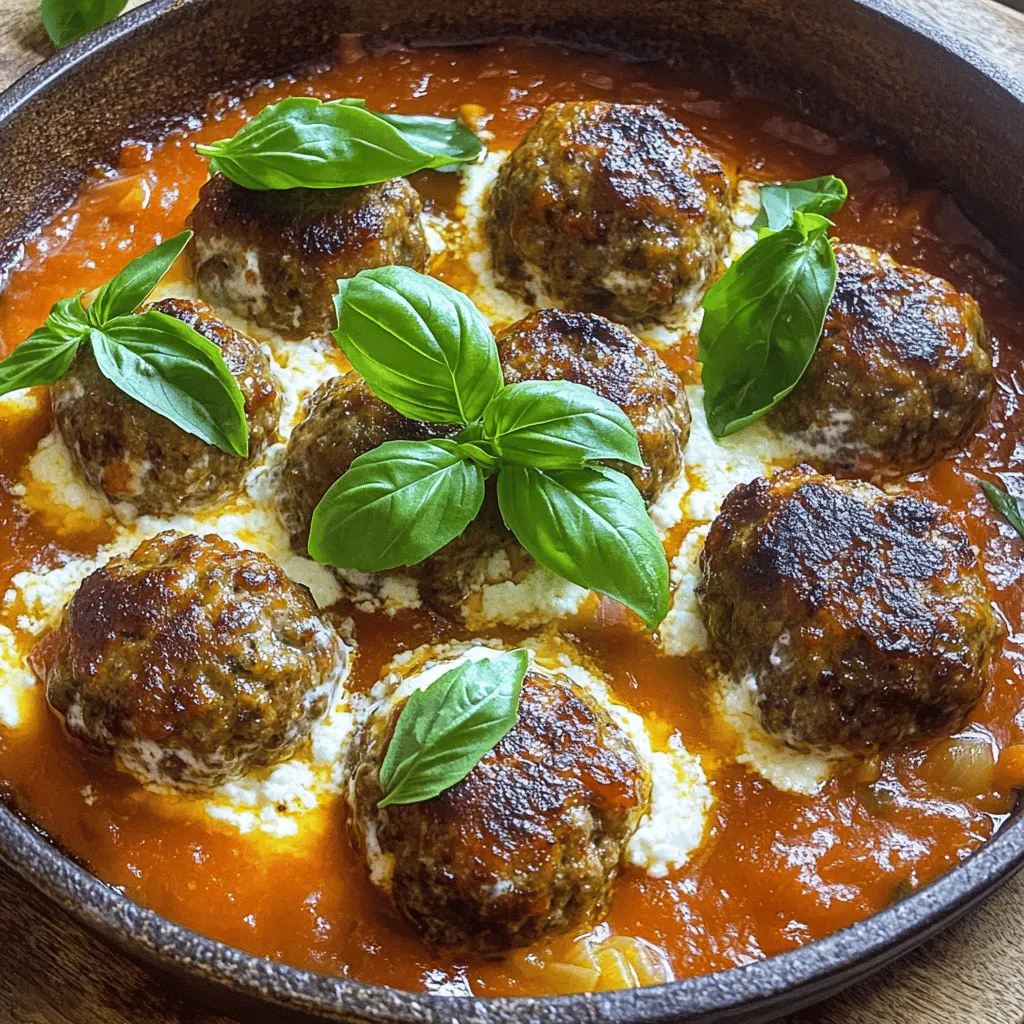 Savory Skillet Ricotta Meatballs Easy Dinner Recipe