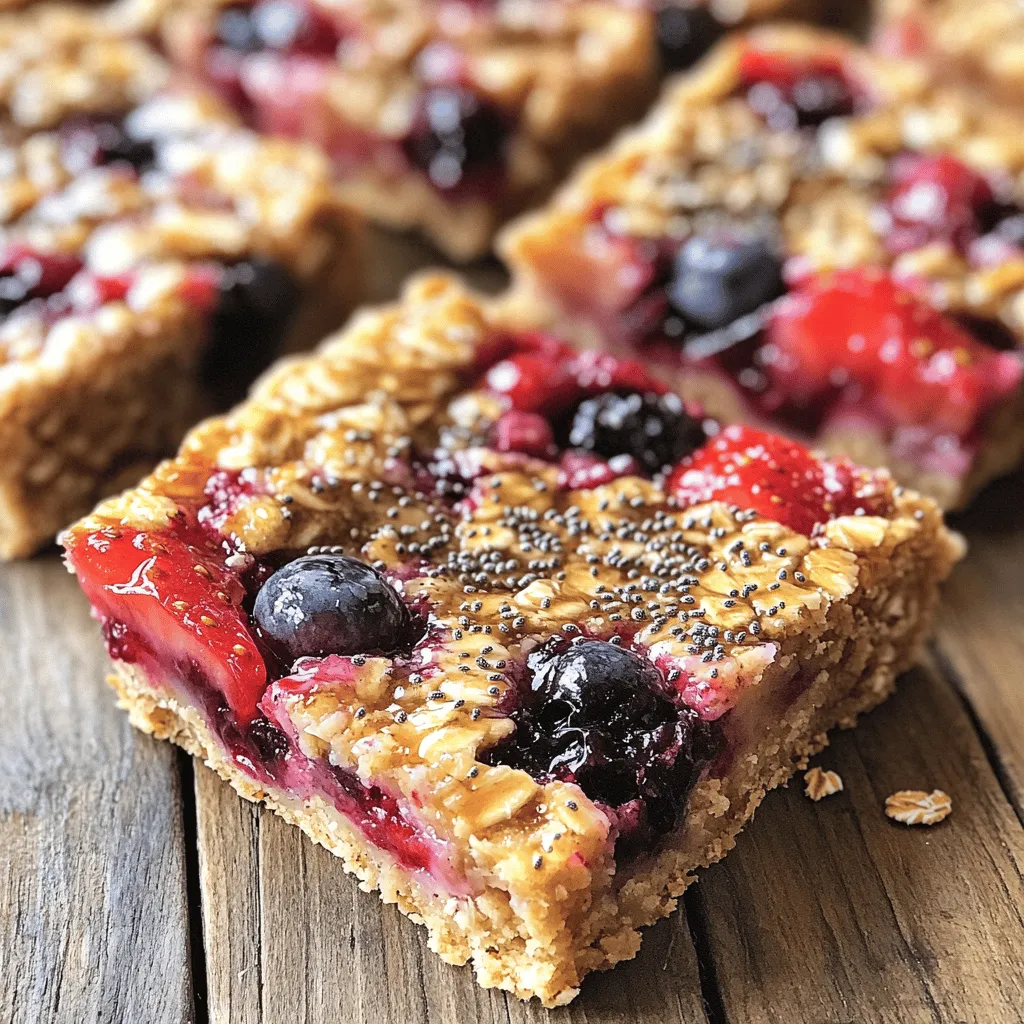 Gluten-Free Berry Oat Breakfast Bars Tasty and Healthy