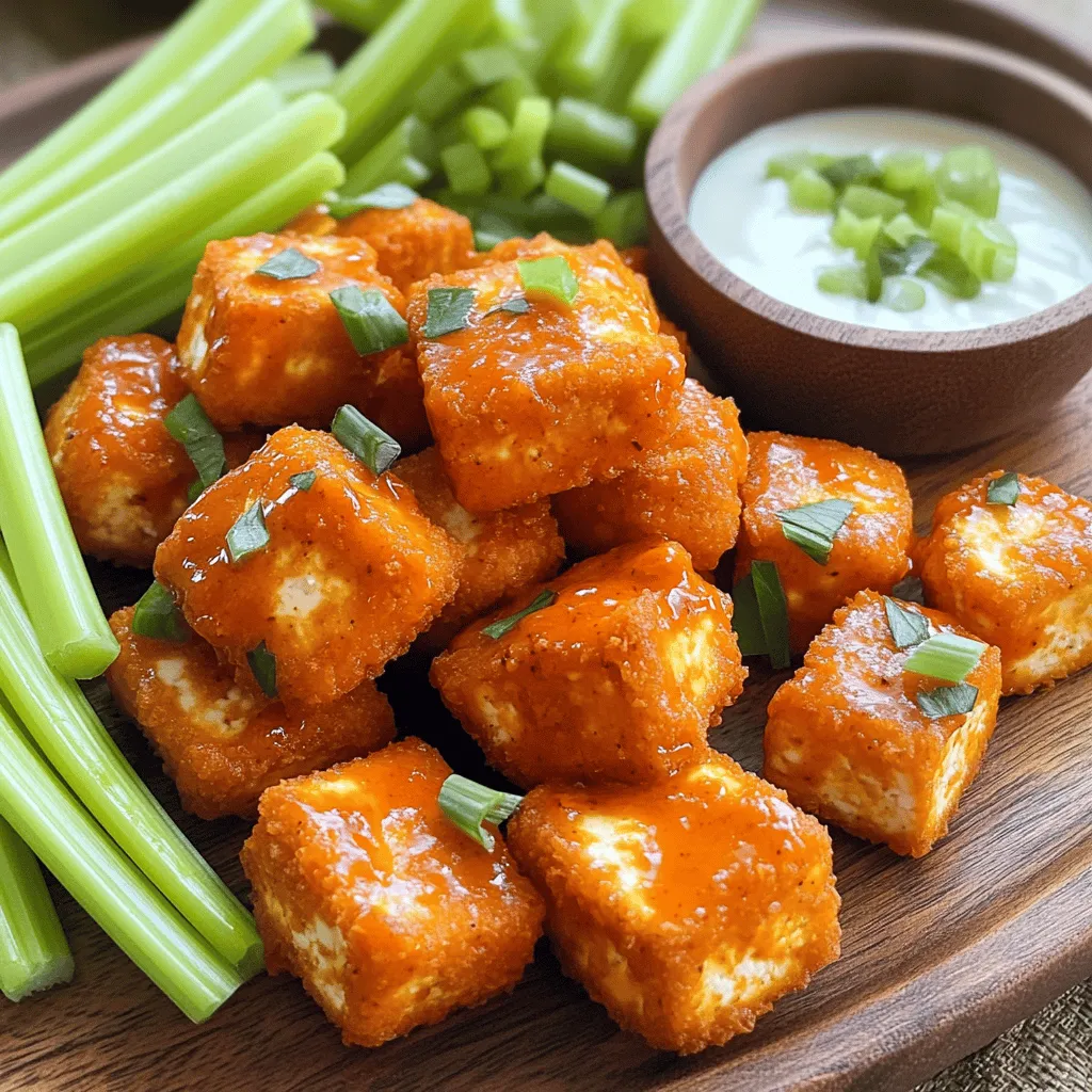 Crispy Baked Buffalo Tofu Nuggets Easy Plant-Based Snack