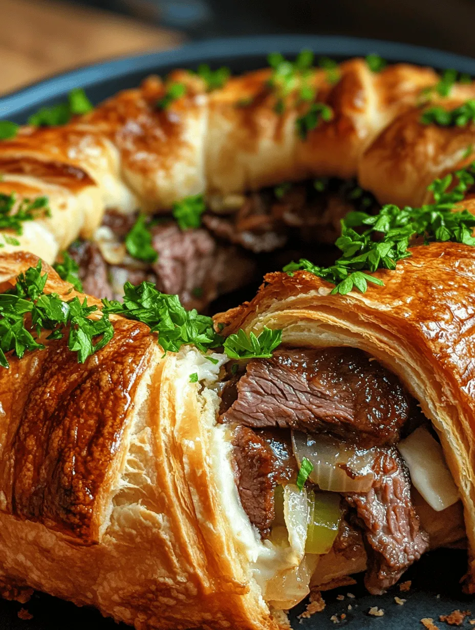 Discover the Philly Cheesesteak Crescent Ring