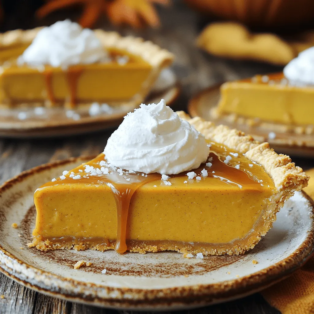 No-Bake Salted Caramel Pumpkin Pie Delight
