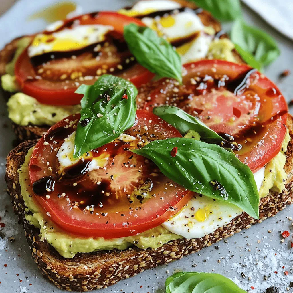 Caprese Avocado Toast Flavorful and Fresh Delight