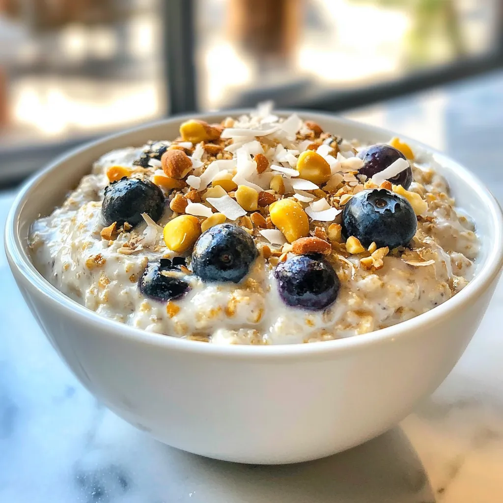 Blueberry Coconut Overnight Oats Flavorful Start