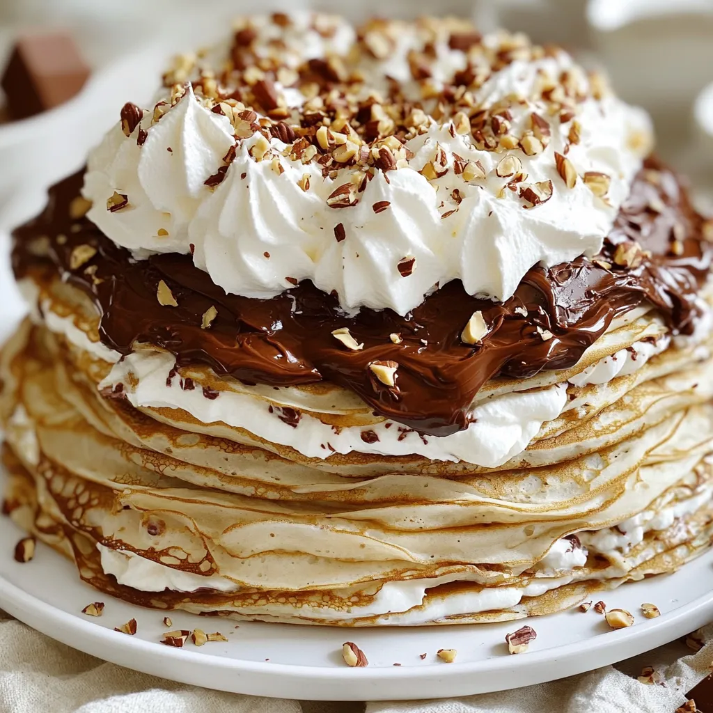 Delicious Chocolate Hazelnut Crepe Cake Recipe