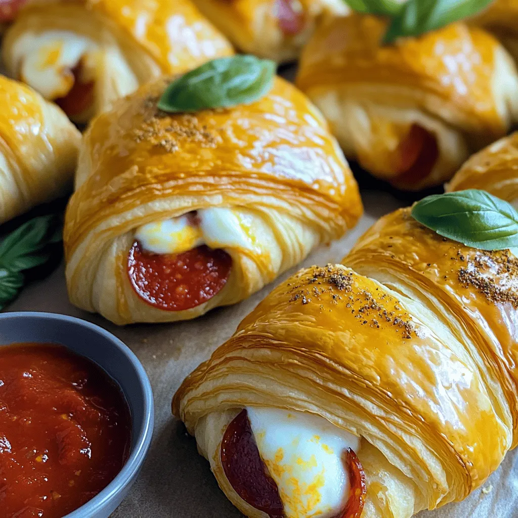 Easy Pepperoni Mozzarella Croissant Rolls Recipe