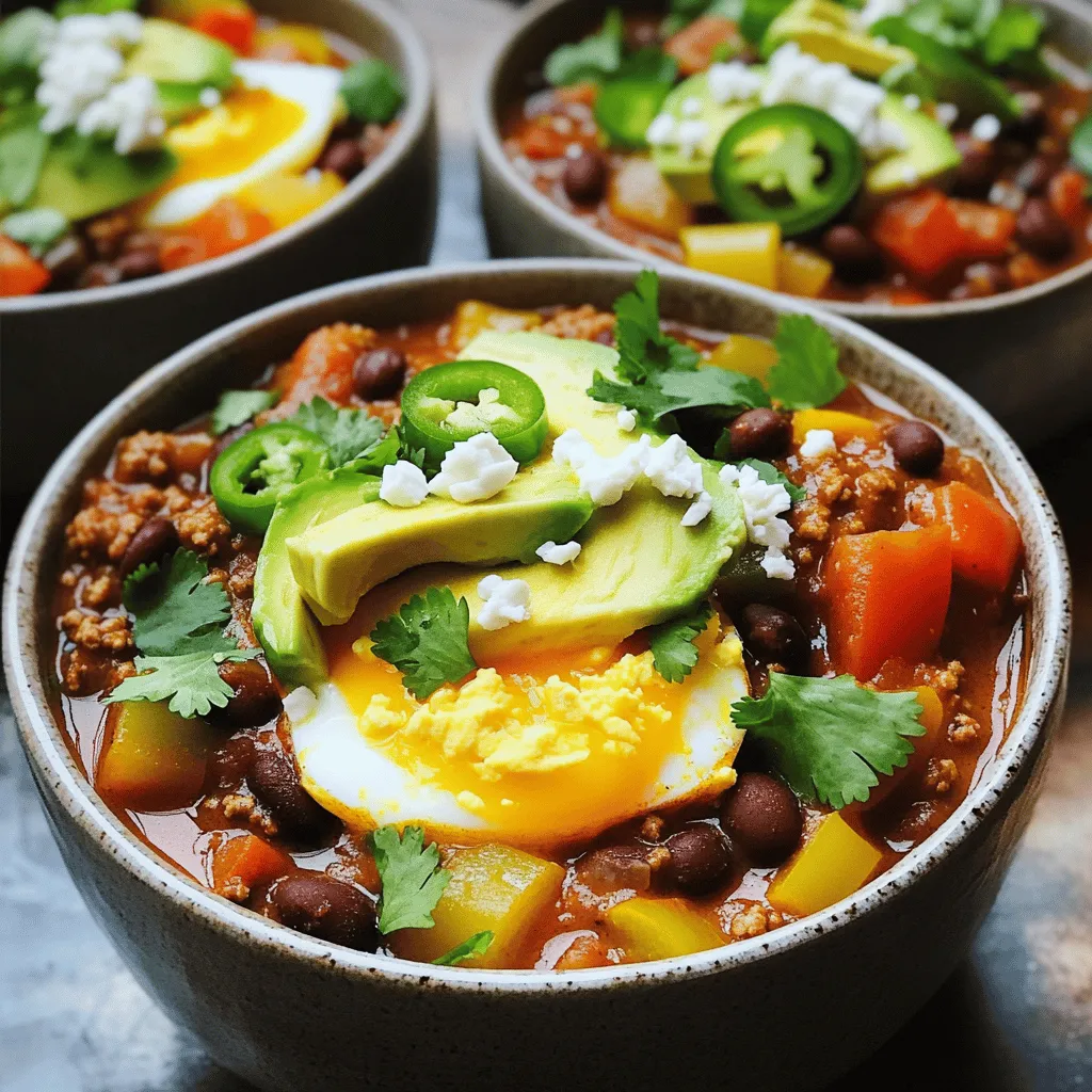 Rich Breakfast Chili and Eggs for a Hearty Start