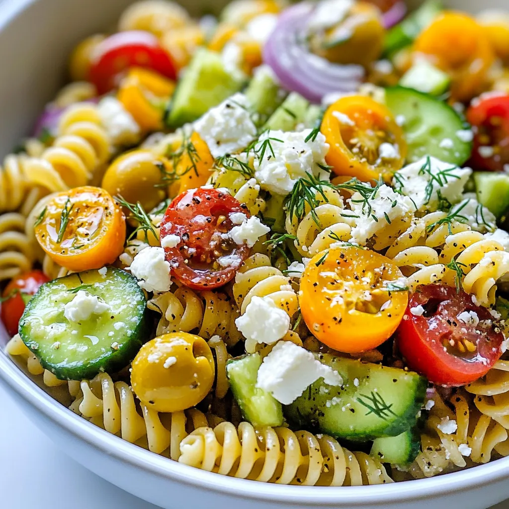 Greek Avocado Pasta Salad Fresh and Simple Delight
