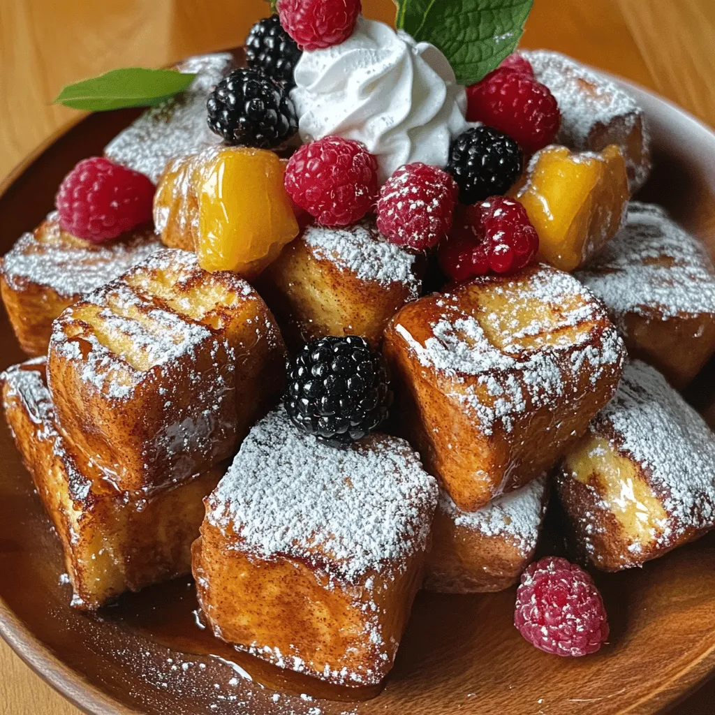 Cinnamon Roll French Toast Bites Simple Breakfast Treat