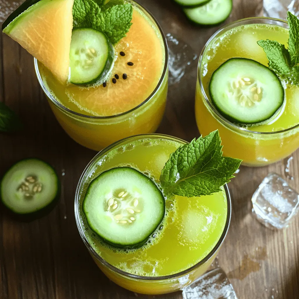 Honeydew Cucumber Cooler Refreshing Summer Drink