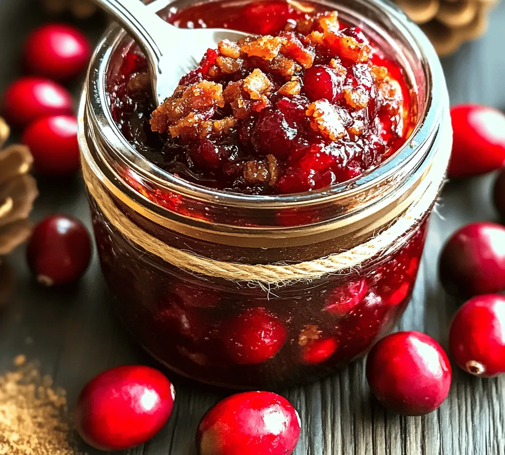 To create the perfect cranberry bacon jam, it