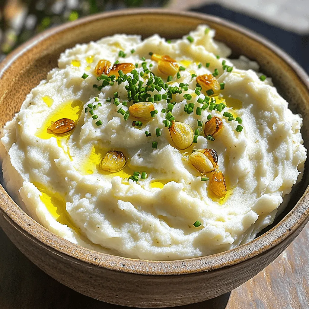 Savory 78. Roasted Garlic Mashed Cauliflower Recipe