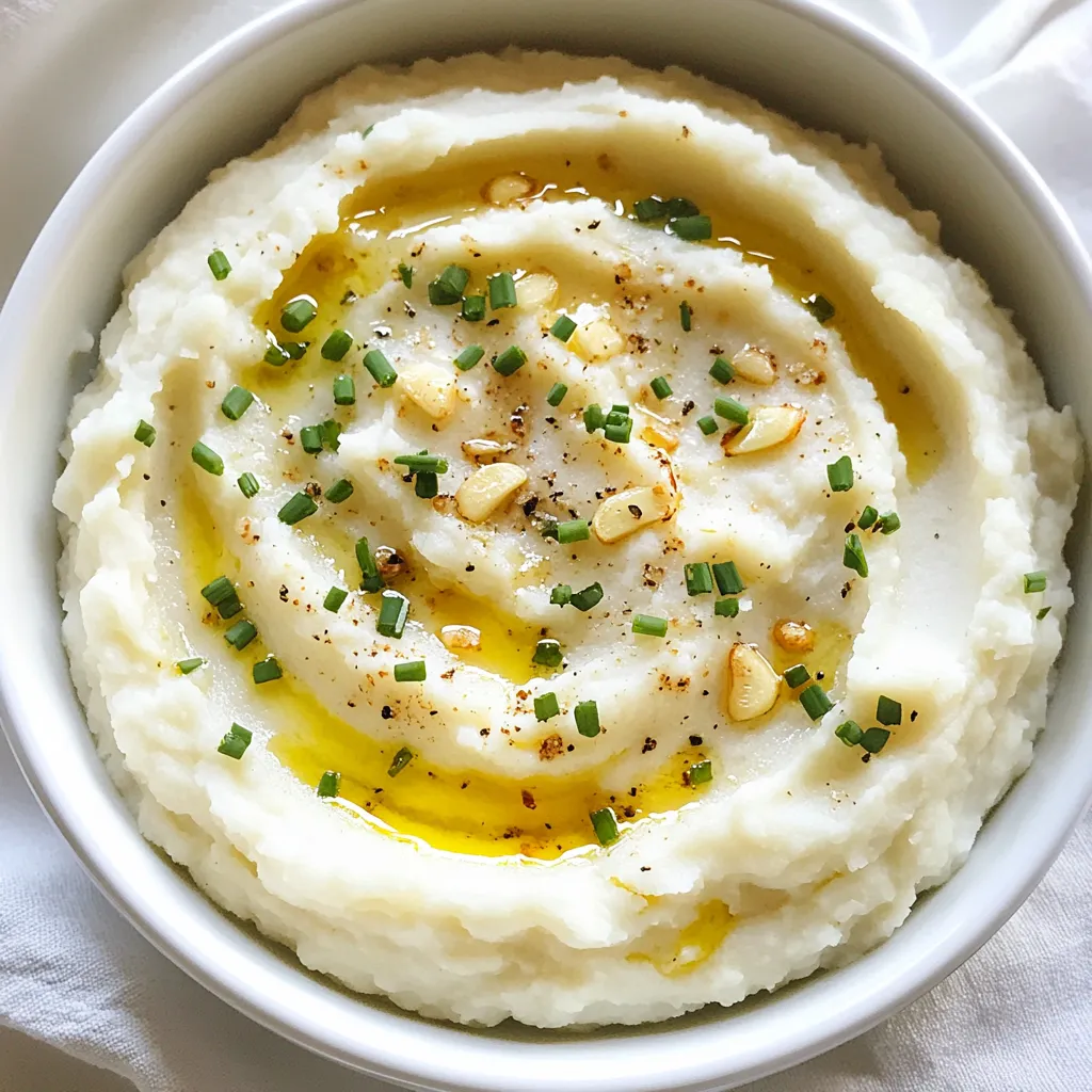Roasted Garlic Mashed Cauliflower Creamy and Flavorful