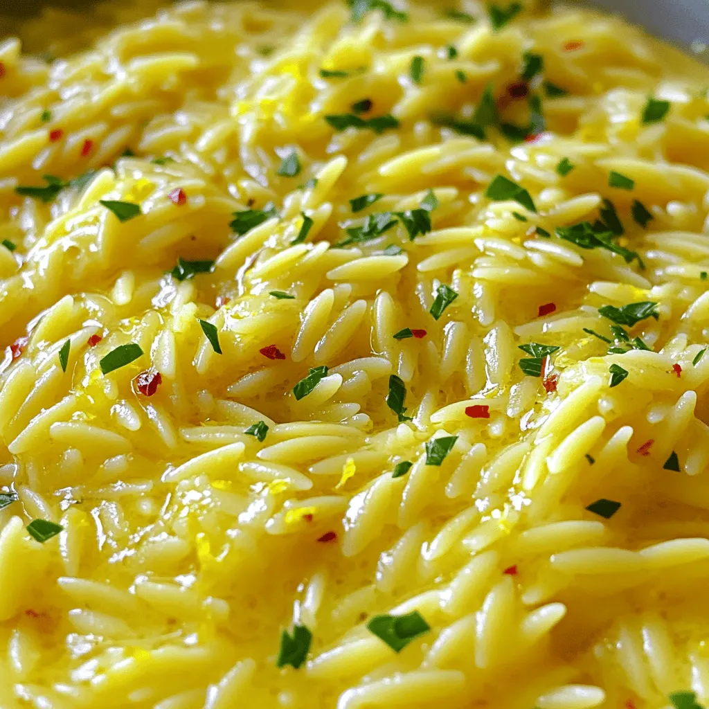 Lemon Garlic Butter Orzo Simple and Flavorful Dish