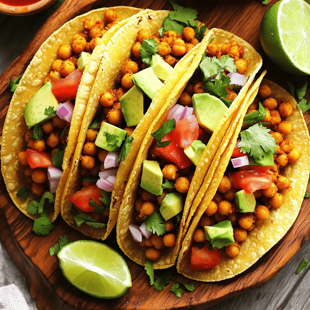 Spicy Chickpea Tacos with Avocado For Flavorful Meal