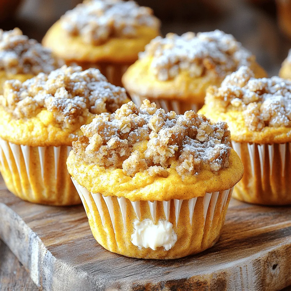 Pumpkin Cream Cheese Streusel Muffins Delightfully Moist