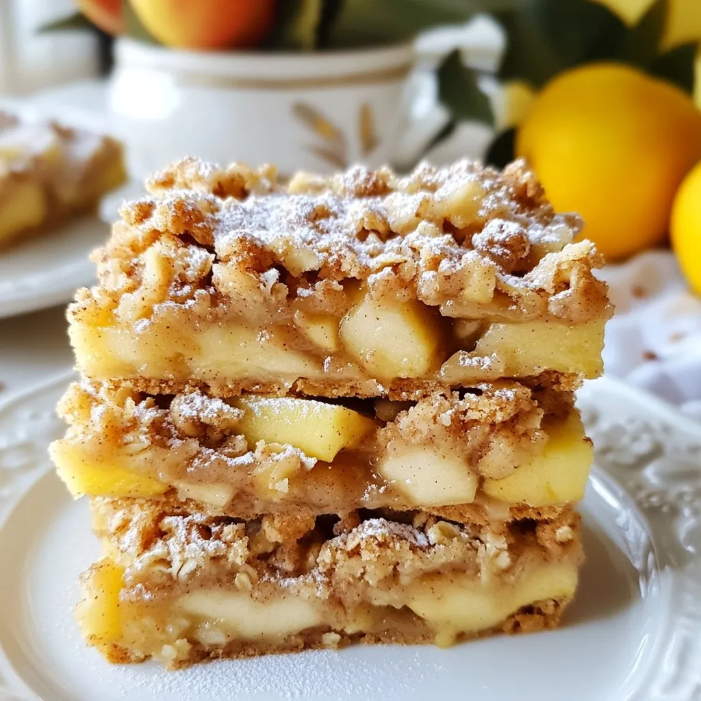 Cinnamon Apple Crumble Bars Irresistible Dessert Treat