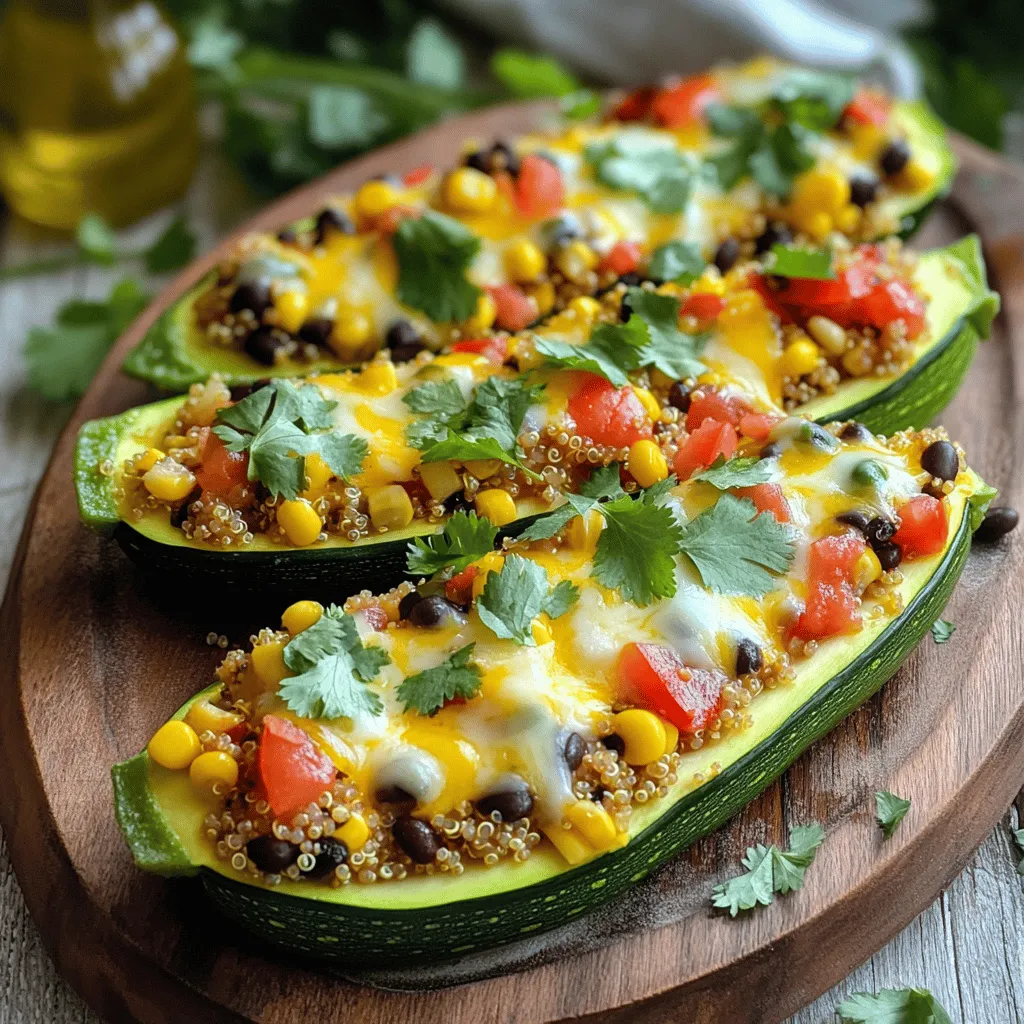 Vegetarian Stuffed Zucchini Boats Healthy and Tasty Dish
