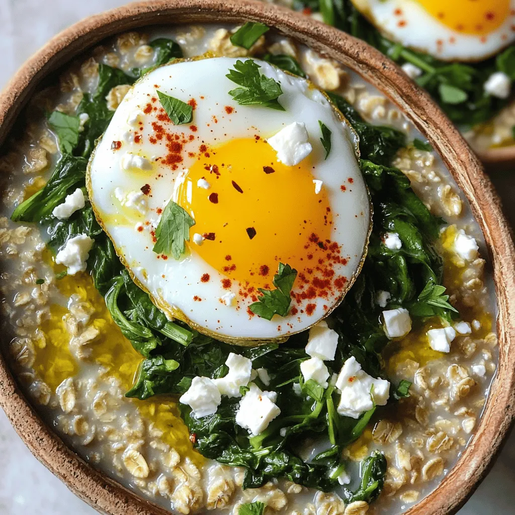 Savory Oatmeal with Spinach Quick and Easy Meal