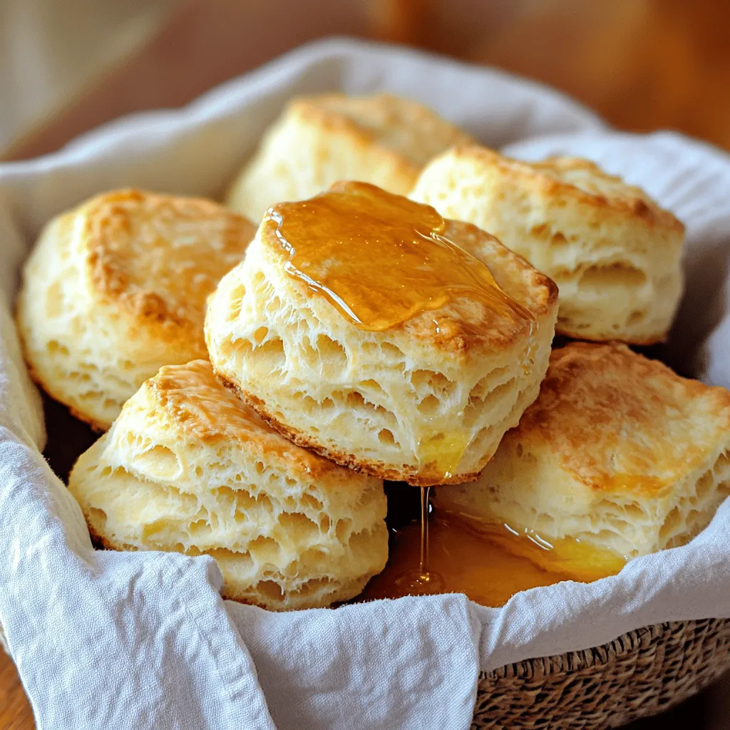 To make tender and flaky buttery biscuits, gather these simple ingredients: - 2 cups all-purpose flour - 1 tablespoon baking powder - 1 teaspoon salt - 1/4 teaspoon baking soda - 1/2 cup unsalted butter, cold and cubed - 3/4 cup buttermilk (or milk with 1 tablespoon vinegar added) - 1 tablespoon honey (optional)