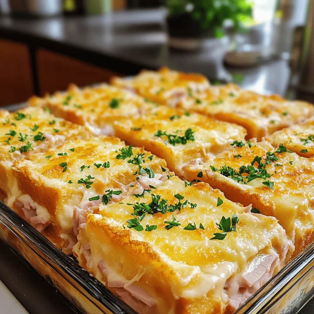 To make a Croque Monsieur Breakfast Casserole, gather the following ingredients: