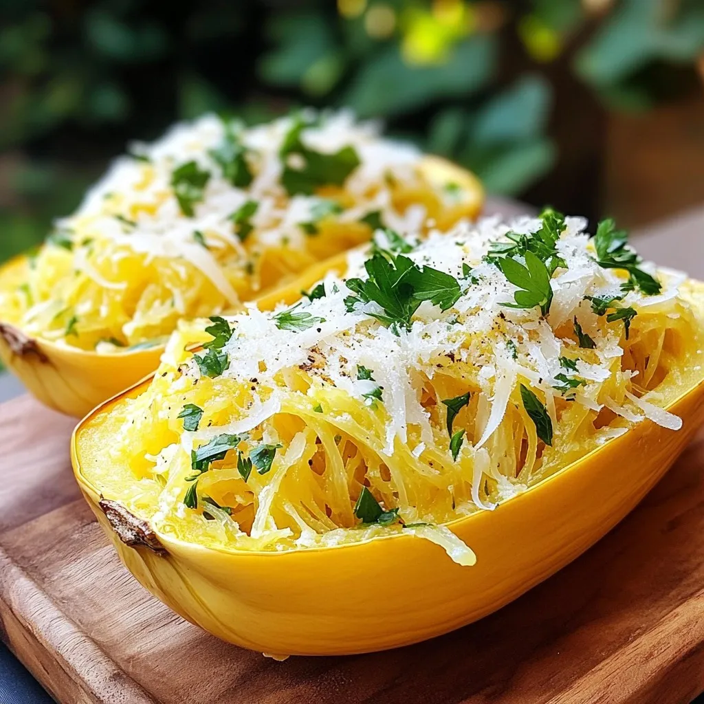 Creamy Garlic Parmesan Spaghetti Squash Delight