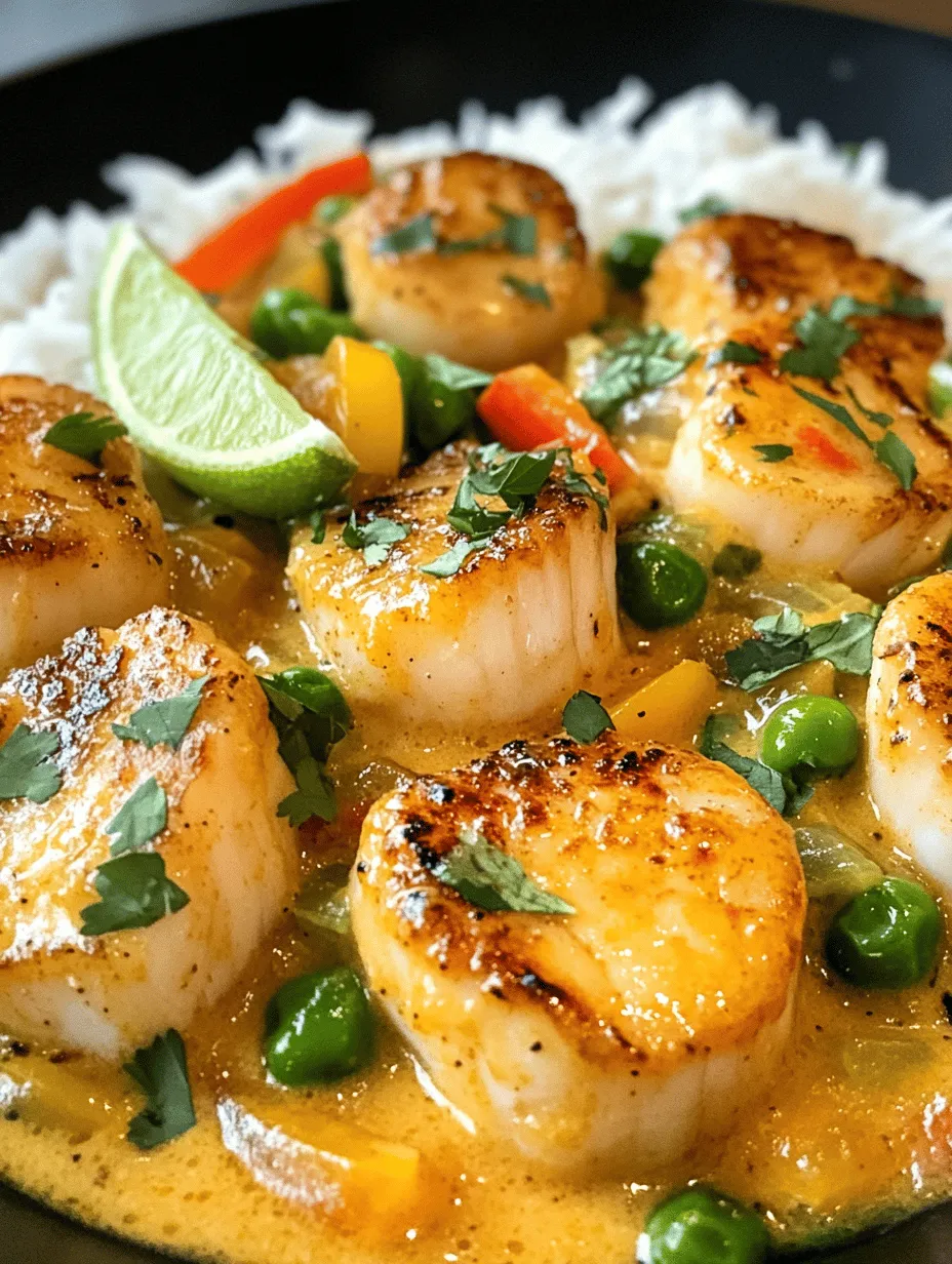 Spicy Coconut Curry Scallops Recipe
