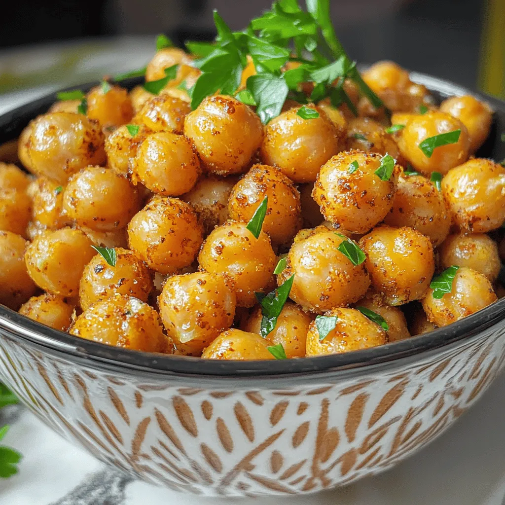 Spicy Garlic Roasted Chickpeas Crunchy Flavor Boost