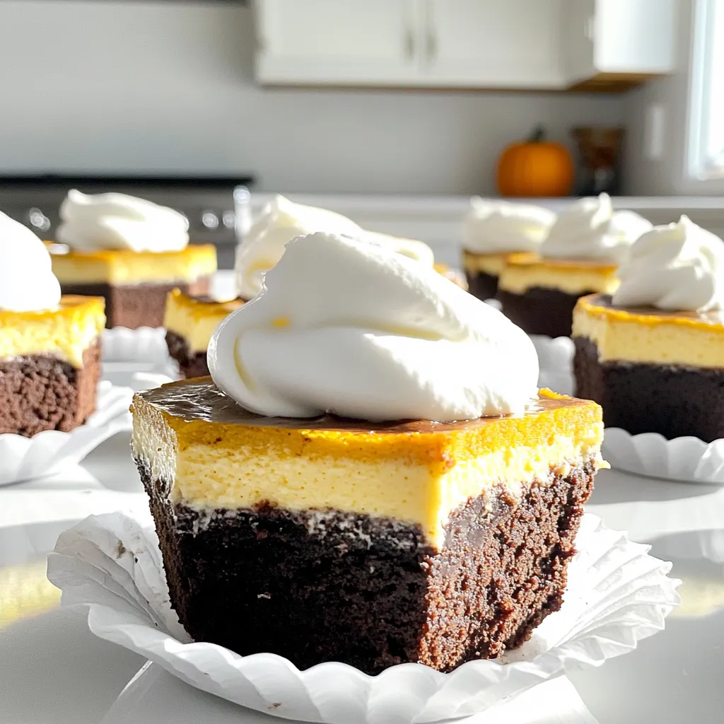 Pumpkin Cheesecake Brownie Cups Delightful Fall Treat
