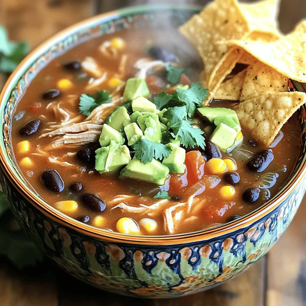 Slow Cooker Chipotle Chicken Taco Soup Delight