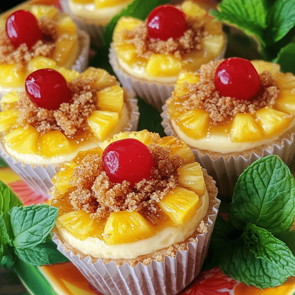 Delicious Mini Pineapple Upside Down Cheesecakes Recipe