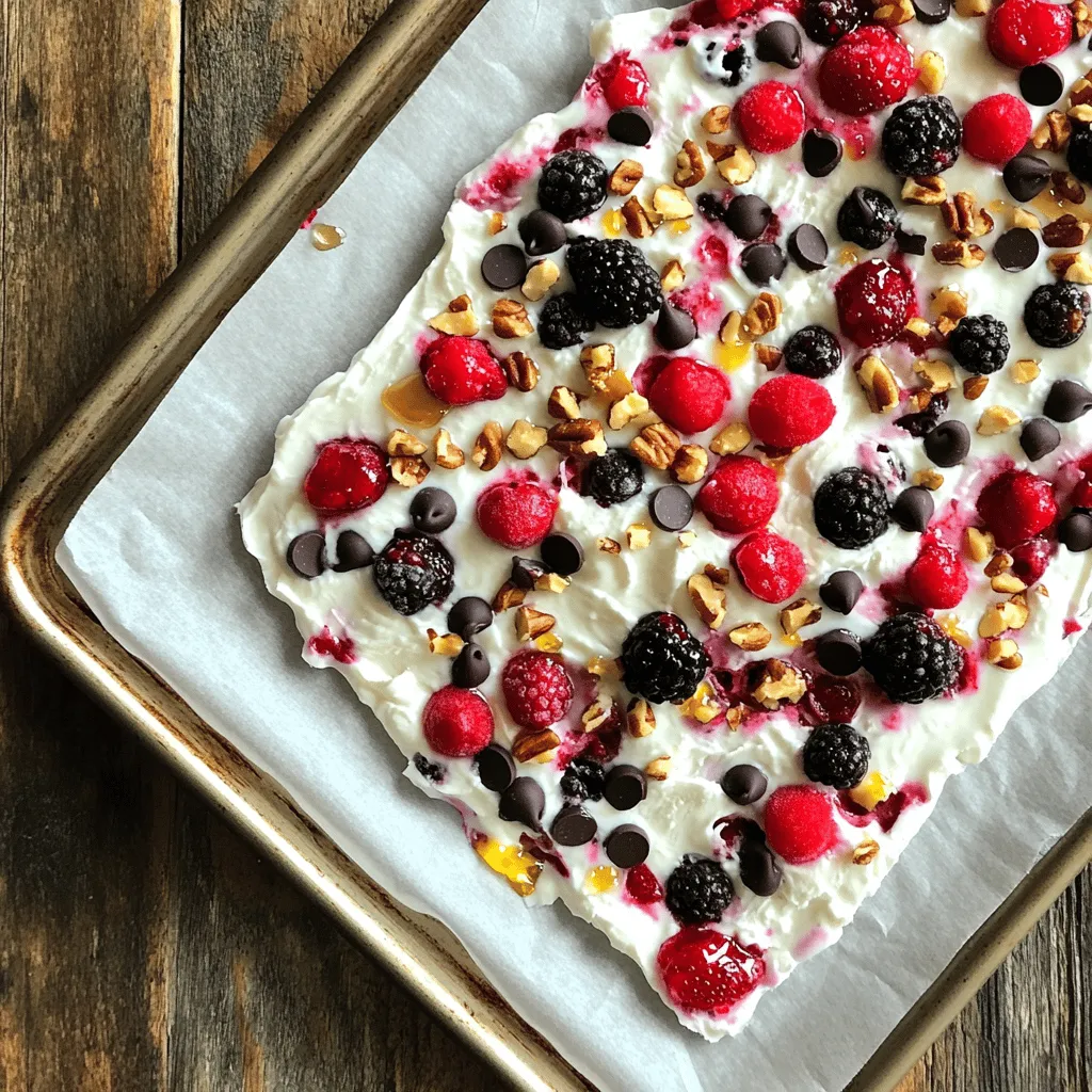 Frozen Yogurt Bark with Berries Easy and Healthy Treat