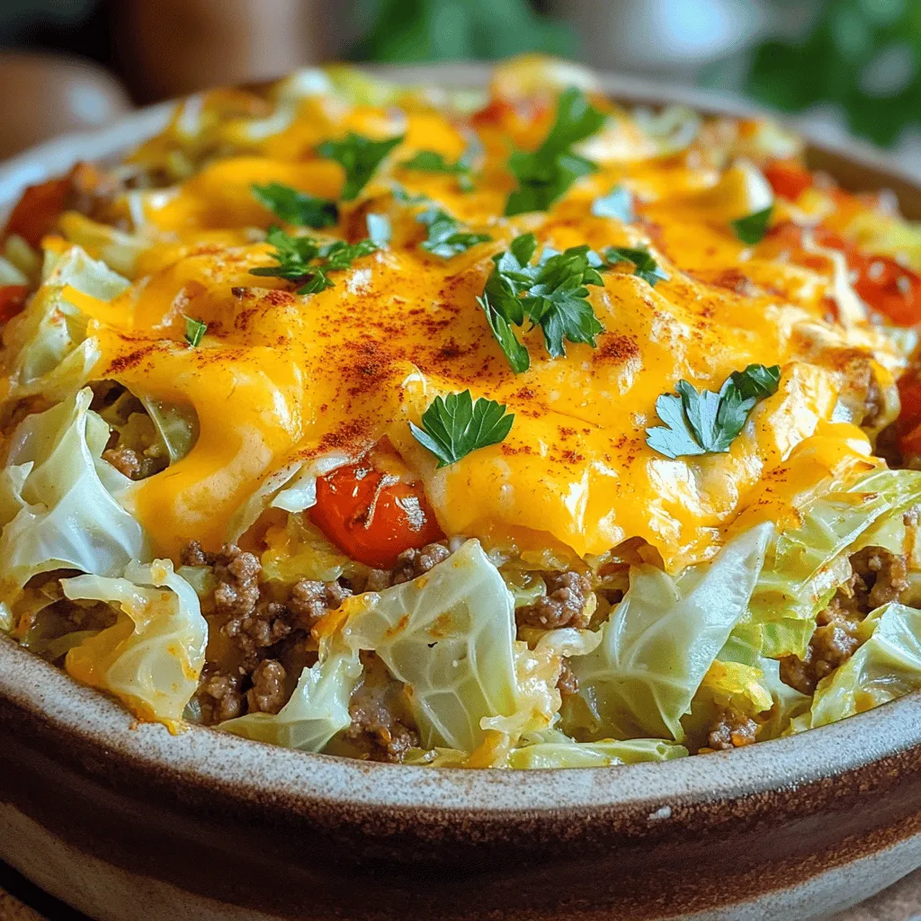 Comforting Cabbage and Ground Beef Casserole Delight