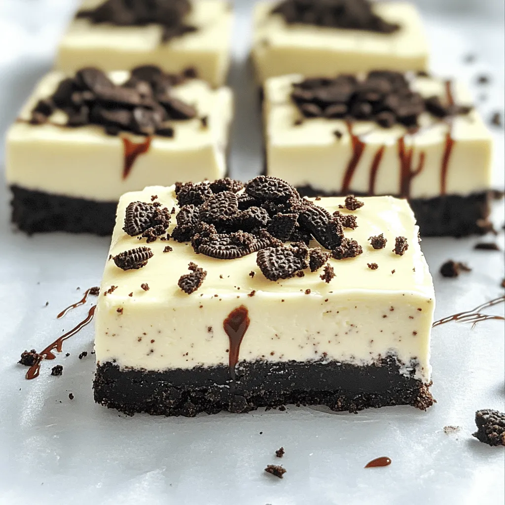 No-Bake Oreo Cheesecake Bars Simple Dessert Recipe