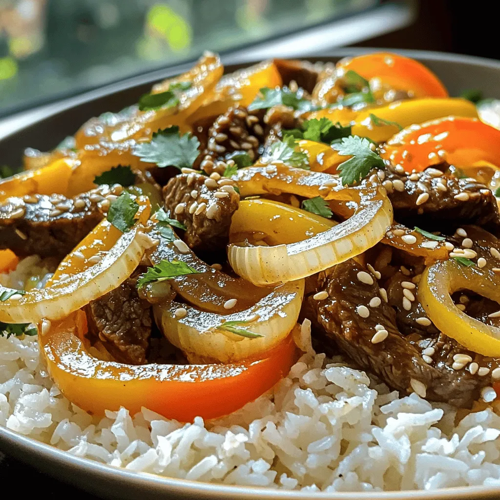 Chinese Beef and Onion Stir-Fry Flavorful Dinner Meal