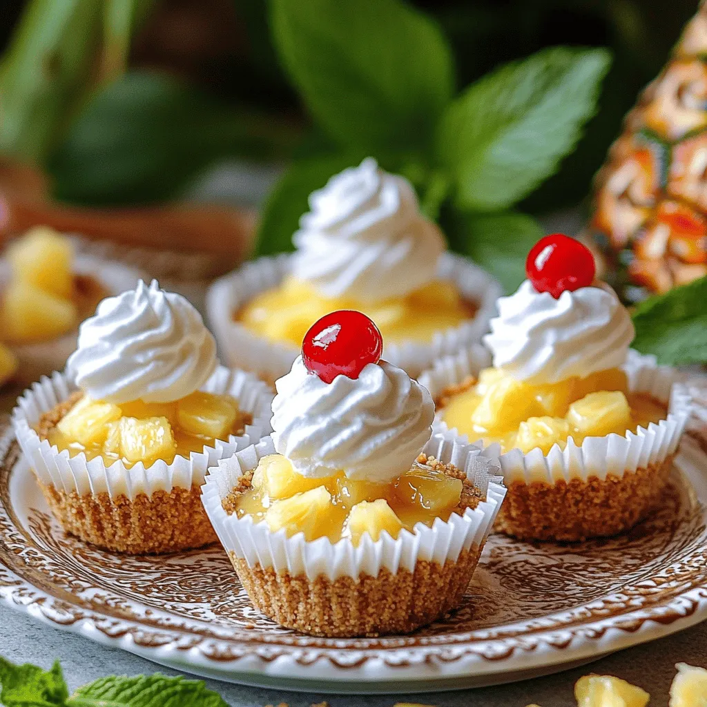 Mini Pineapple Upside Down Cheesecakes Delightful Treat