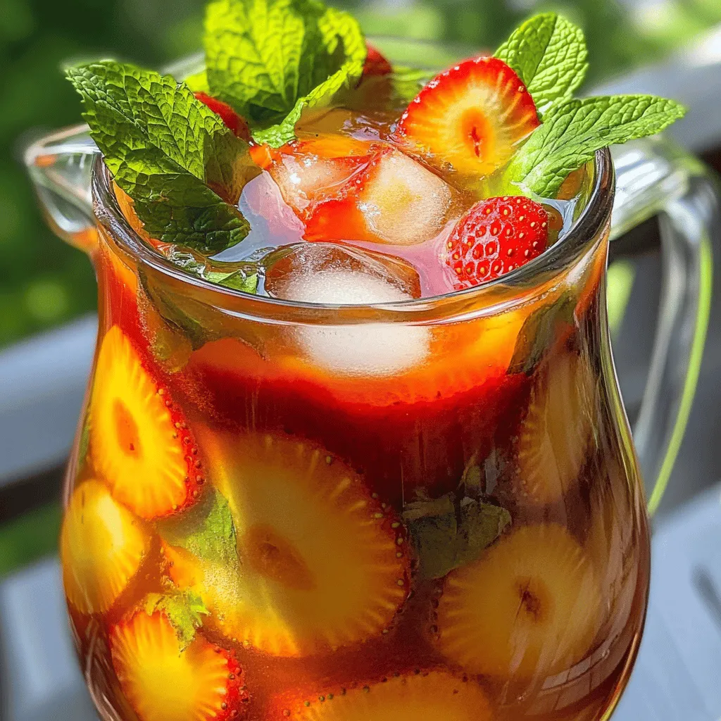 To make strawberry sweet tea, you need just a few key ingredients. The main base is black tea. It gives the drink a robust flavor. You will also need fresh strawberries, sugar, and lemon juice. Each of these items adds its own unique taste.
